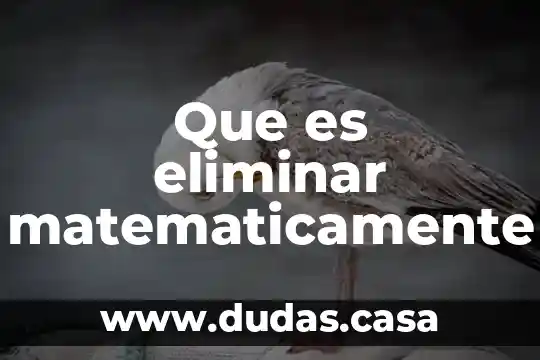 Que es eliminar matematicamente