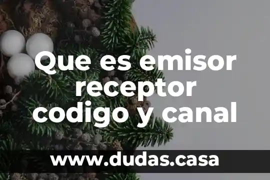 Que es emisor receptor codigo y canal