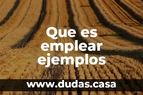 Que es emplear ejemplos