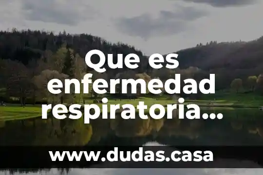 Que es enfermedad respiratoria consecuencias