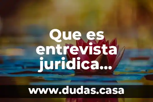 Que es entrevista juridica objetivos