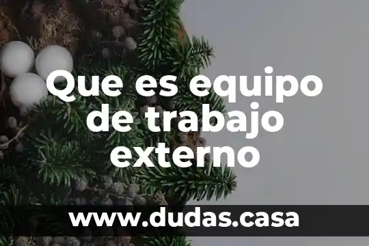 Que es equipo de trabajo externo