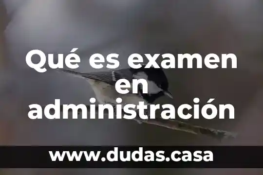 Qué es examen en administración