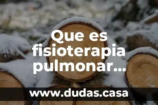Que es fisioterapia pulmonar integrada