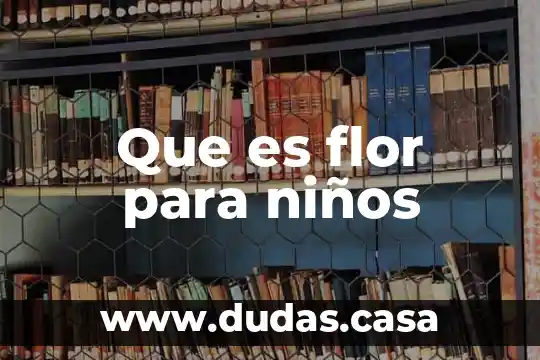 Que es flor para niños