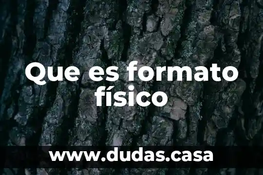 Que es formato físico