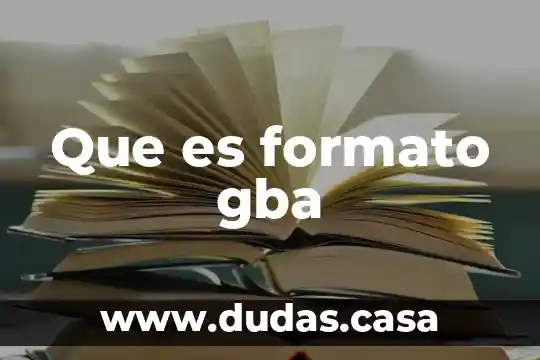 Que es formato gba