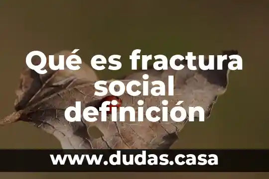 Qué es fractura social definición
