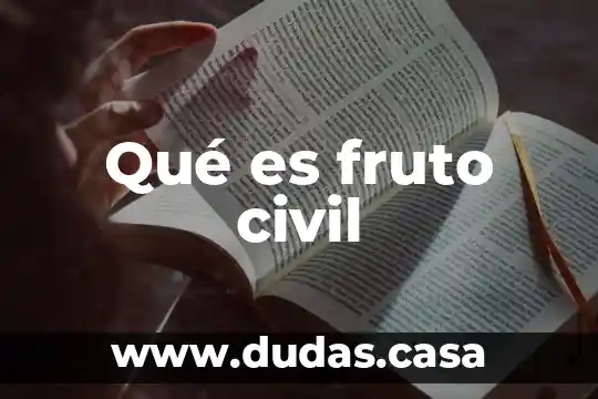 Qué es fruto civil
