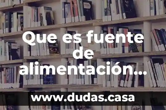 Que es fuente de alimentación redundante