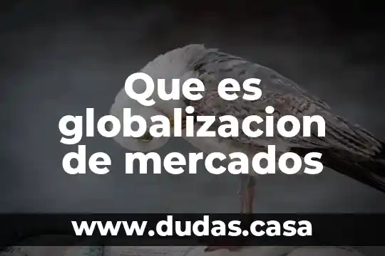 Que es globalizacion de mercados