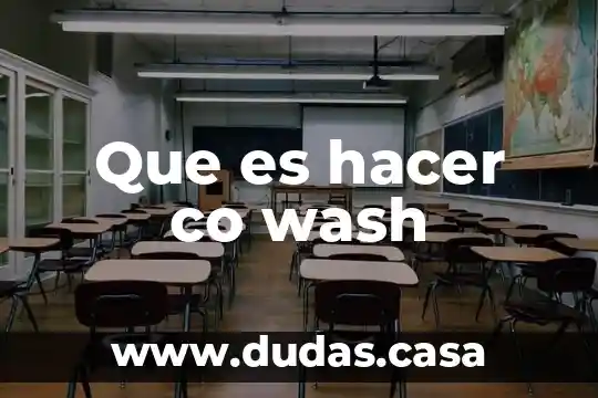 Que es hacer co wash
