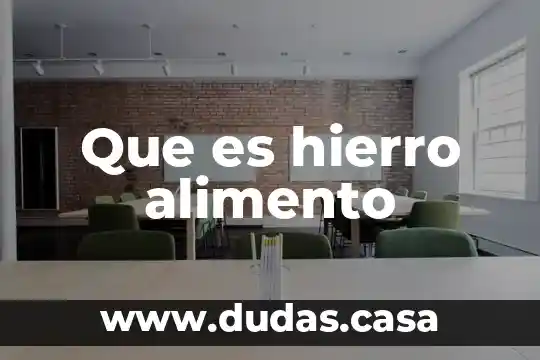 Que es hierro alimento