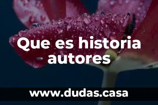 Que es historia autores