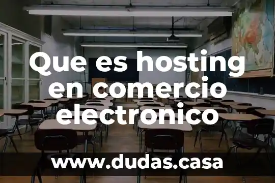Que es hosting en comercio electronico