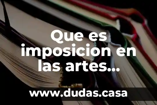 Que es imposicion en las artes graficas