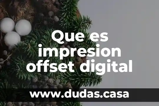 Que es impresion offset digital