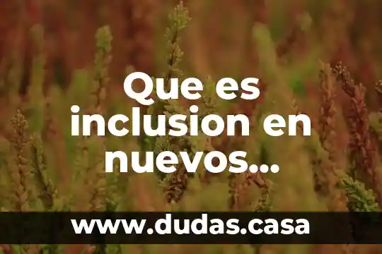 Que es inclusion en nuevos mercados