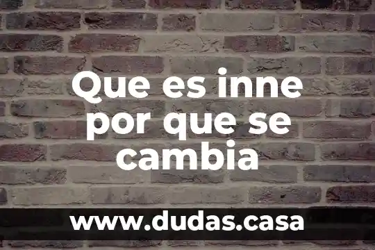 Que es inne por que se cambia