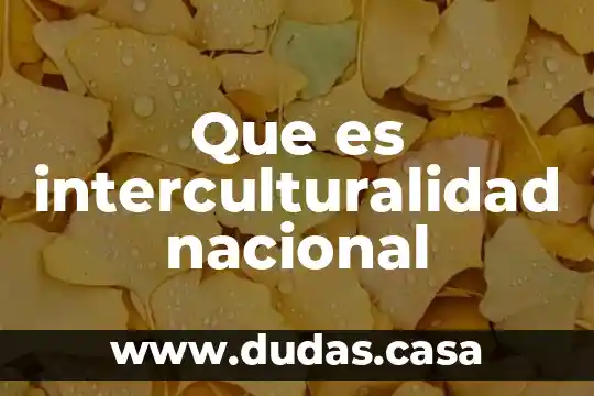 Que es interculturalidad nacional