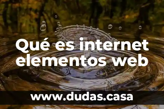 Qué es internet elementos web