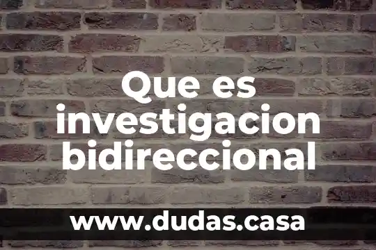 Que es investigacion bidireccional
