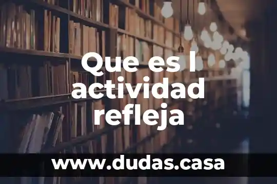 Que es l actividad refleja