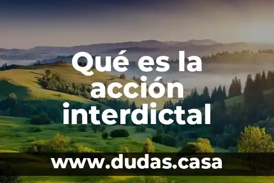 Qué es la acción interdictal
