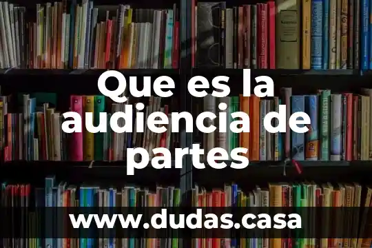 Que es la audiencia de partes