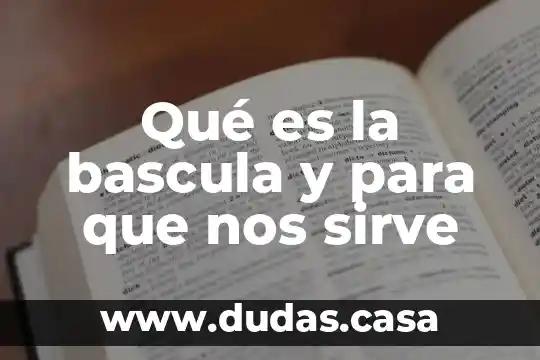 Qué es la bascula y para que nos sirve