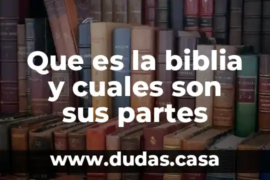 Que es la biblia y cuales son sus partes