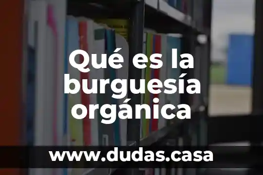 Qué es la burguesía orgánica