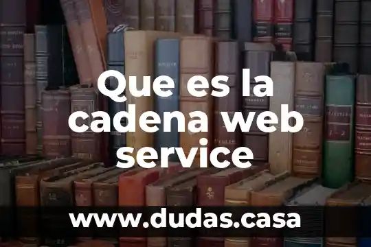 Que es la cadena web service