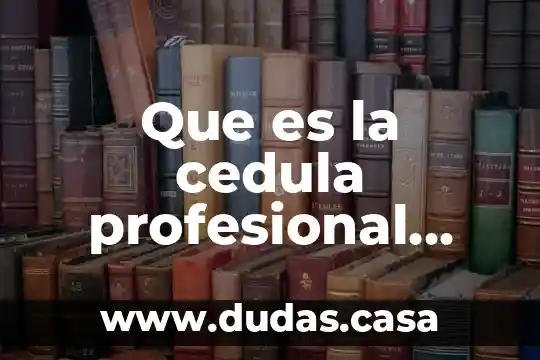 Que es la cedula profesional tipo c1