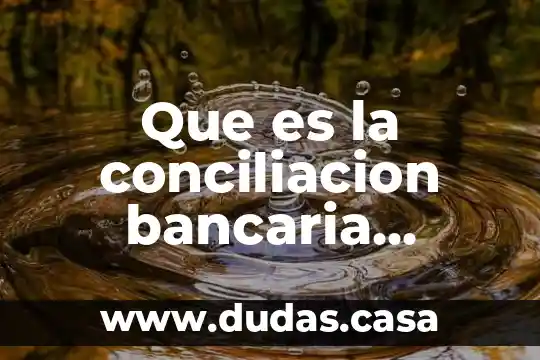 Que es la conciliacion bancaria contable y fiscal