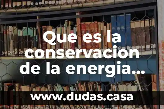 Que es la conservacion de la energia ejemplos