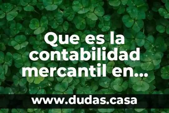 Que es la contabilidad mercantil en mexico