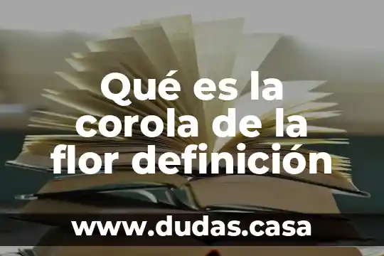 Qué es la corola de la flor definición