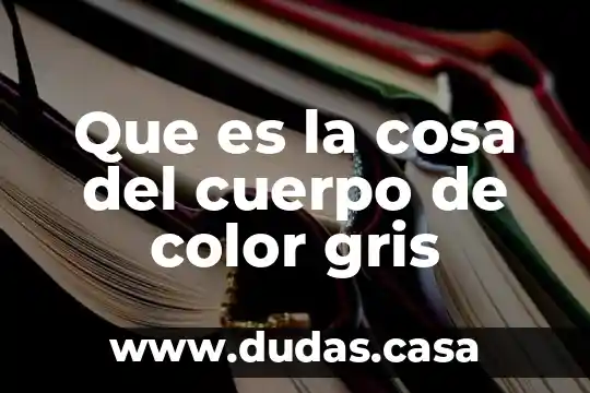 Que es la cosa del cuerpo de color gris
