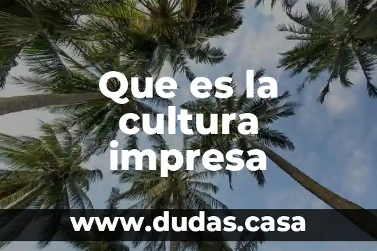 Que es la cultura impresa