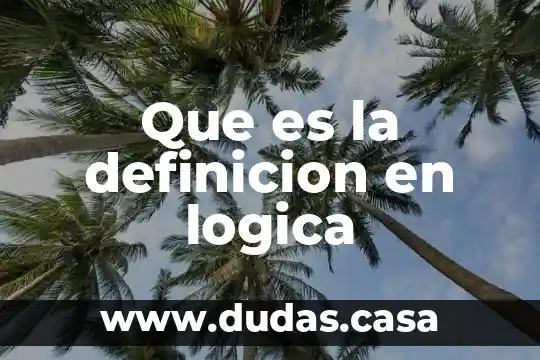 Que es la definicion en logica