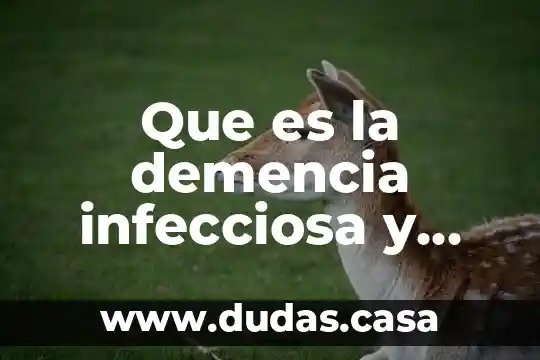 Que es la demencia infecciosa y sus caracteristicas