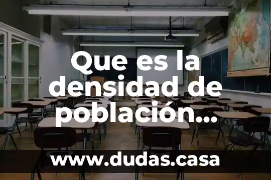Que es la densidad de población yahoo