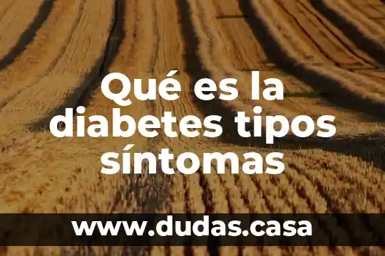 Qué es la diabetes tipos síntomas