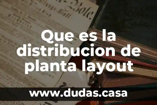 Que es la distribucion de planta layout