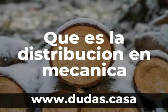 Que es la distribucion en mecanica
