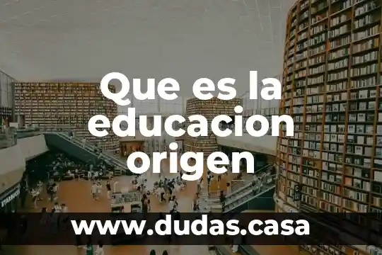 Que es la educacion origen