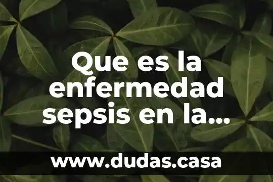Que es la enfermedad sepsis en la sangre