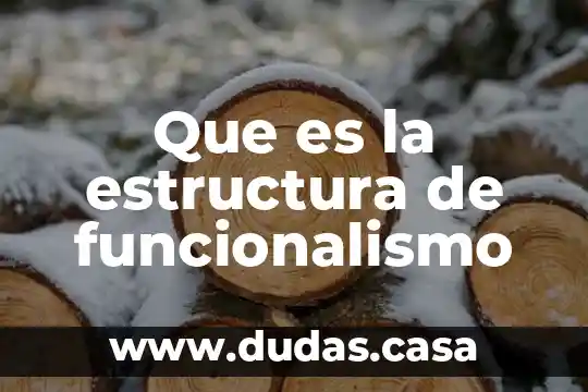 Que es la estructura de funcionalismo