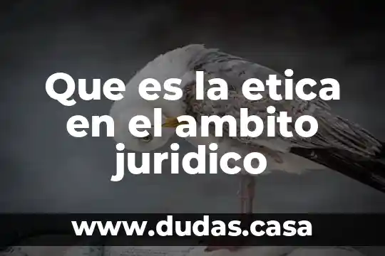 Que es la etica en el ambito juridico